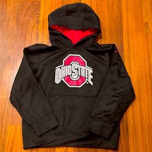 Nike Boys Ohio State Buckeyes Hooded Sweatshirt
Size 7/8 
Black Red Grey